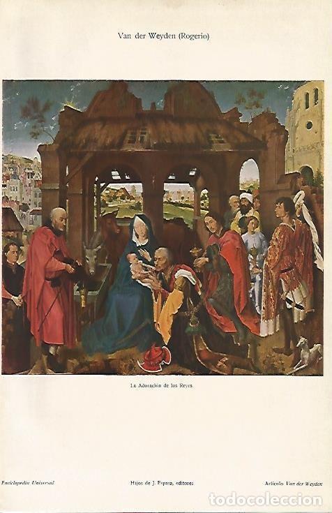 Otros art&iacute;culos de coleccionismo en papel: LAMINA ESPASA 4844: La Adoracion de los Reyes por Van der Weyden - Varios Autores