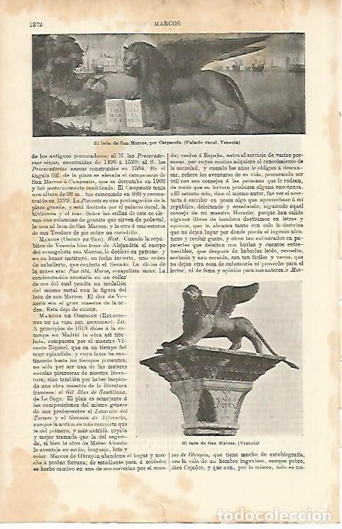 Otros art&iacute;culos de coleccionismo en papel: LAMINA ESPASA 4050: El leon de San Marcos - Varios Autores