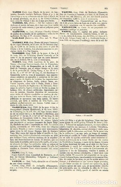 Otros art&iacute;culos de coleccionismo en papel: LAMINA ESPASA 4666: Castillo de Vaduz Liechtenstein - Varios Autores