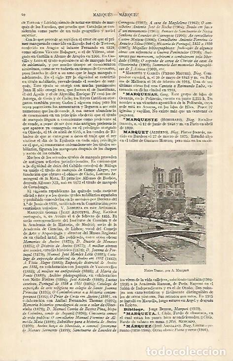 Otros art&iacute;culos de coleccionismo en papel: LAMINA ESPASA 4895: Notre dame por Marquet - Varios Autores