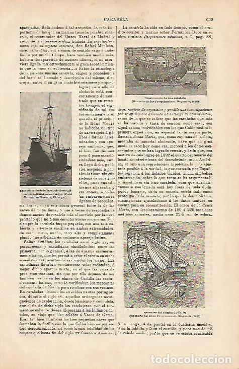 Otros art&iacute;culos de coleccionismo en papel: LAMINA ESPASA 4270: Carabela - Varios Autores