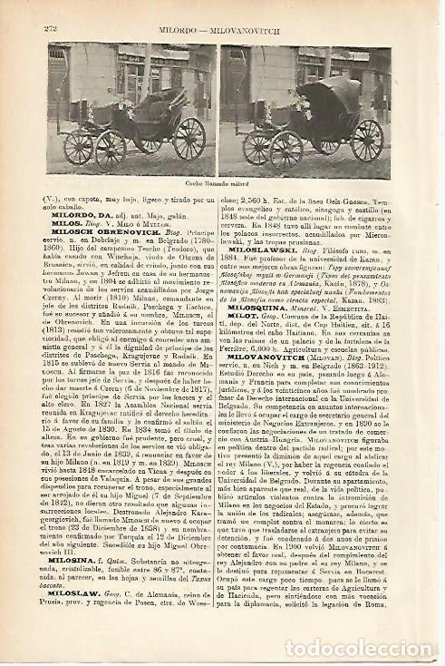 Otros art&iacute;culos de coleccionismo en papel: LAMINA ESPASA 5169: Coche milord - Varios Autores