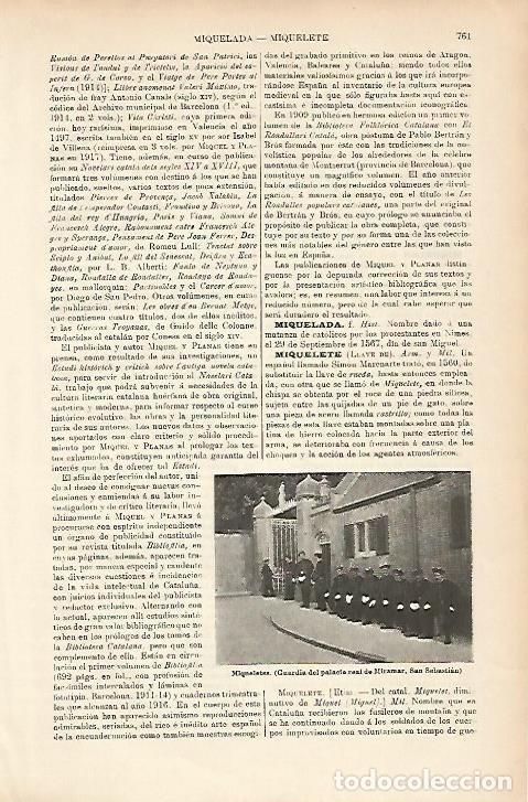 Otros art&iacute;culos de coleccionismo en papel: LAMINA ESPASA 5225: Miqueletes en San Sebastian - Varios Autores