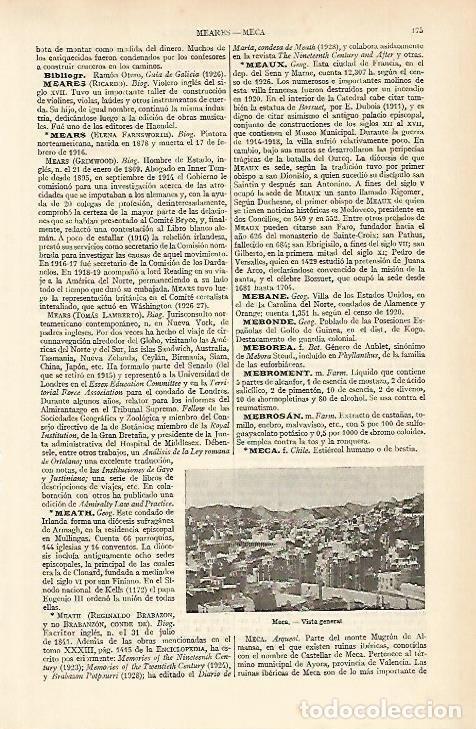 Otros art&iacute;culos de coleccionismo en papel: LAMINA ESPASA 4906: Vista general de La Meca - Varios Autores