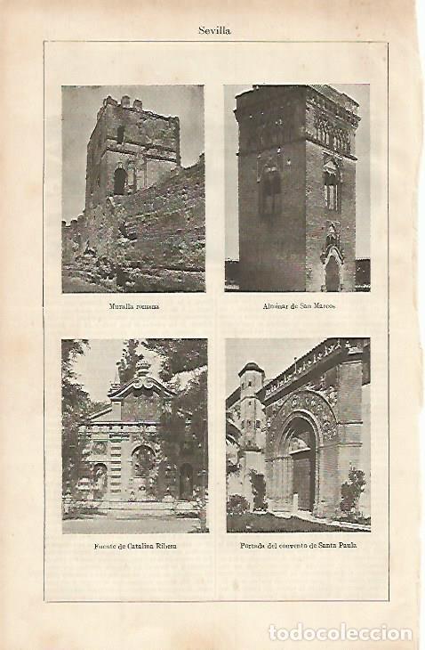 Otros art&iacute;culos de coleccionismo en papel: LAMINA ESPASA 575: Lugares historicos de Sevilla - Varios autores