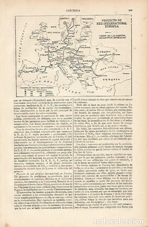 Otros art&iacute;culos de coleccionismo en papel: LAMINA ESPASA 5422: Mapa del proyecto de Red Internacional Europea - Varios Autores