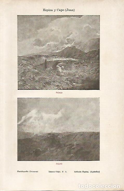 Otros art&iacute;culos de coleccionismo en papel: LAMINA ESPASA 5468: Paisaje por J. Espina y Capo - Varios Autores
