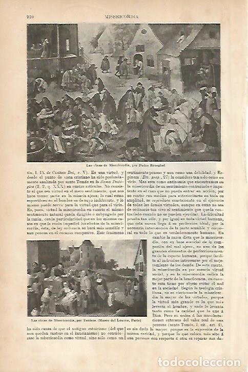 Otros art&iacute;culos de coleccionismo en papel: LAMINA ESPASA 5252: Las obras de Misericordia por Brueghel - Varios Autores