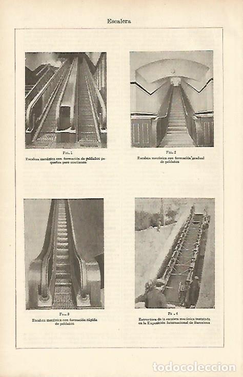 Otros art&iacute;culos de coleccionismo en papel: LAMINA ESPASA 5460: Modelos de escalera mecanica - Varios Autores