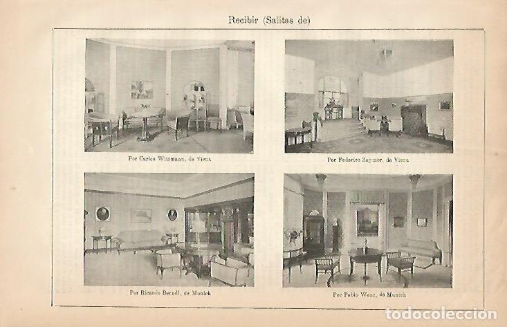 Otros art&iacute;culos de coleccionismo en papel: LAMINA ESPASA 5104: Salas de recibidor - Varios Autores