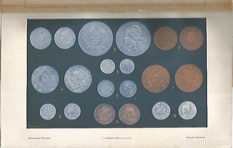 Otros art&iacute;culos de coleccionismo en papel: LAMINA ESPASA 5564: Monedas de Argentina (con sobrecubierta explicativa) - Varios Autores