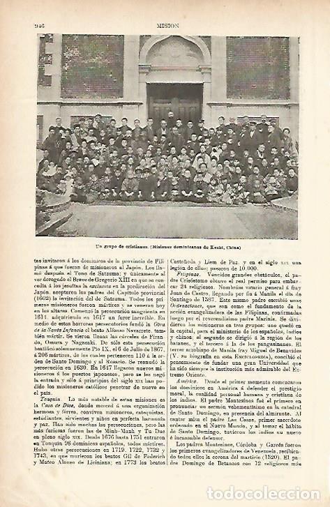Otros art&iacute;culos de coleccionismo en papel: LAMINA ESPASA 5259: Misiones dominicas de Kochi China - Varios Autores