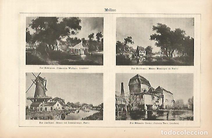 Otros art&iacute;culos de coleccionismo en papel: LAMINA ESPASA 5351: Molinos en Europa - Varios Autores