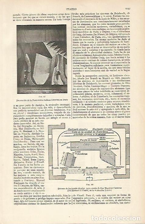 Otros art&iacute;culos de coleccionismo en papel: LAMINA ESPASA 5817: Decoracion de la Pantomima italiana futurista en Paris - Varios Autores