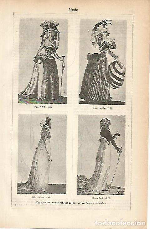 Otros art&iacute;culos de coleccionismo en papel: LAMINA ESPASA 5299: Moda francesa del siglo XVIII - Varios Autores