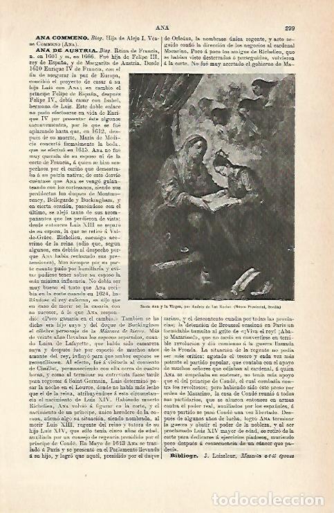 Otros art&iacute;culos de coleccionismo en papel: LAMINA ESPASA 5545: Santa Ana y la Virgen por Andres de Las Roelas - Varios Autores