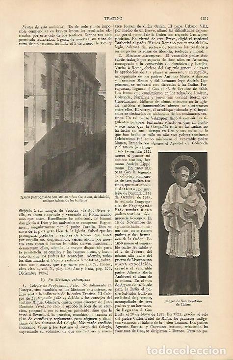 Otros art&iacute;culos de coleccionismo en papel: LAMINA ESPASA 5807: Antigua iglesia de los teatinos de Madrid - Varios Autores