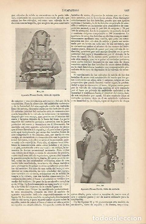 Otros art&iacute;culos de coleccionismo en papel: LAMINA ESPASA 5448: Aparato Fleuss-Davis - Varios Autores