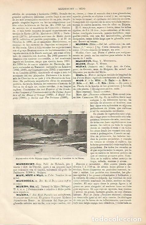 Otros art&iacute;culos de coleccionismo en papel: LAMINA ESPASA 5147: Puente sobre el rio Mijares Castellon - Varios Autores