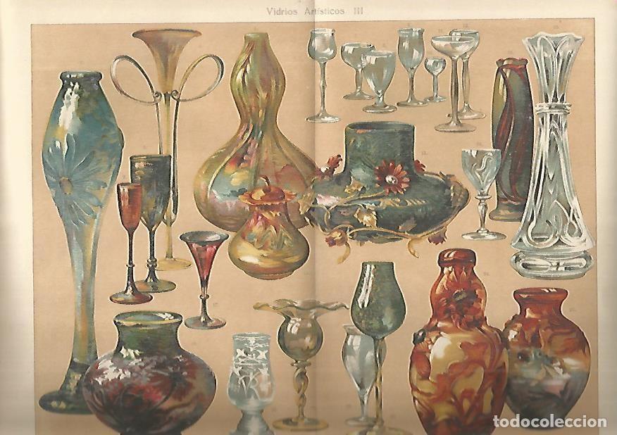 Otros art&iacute;culos de coleccionismo en papel: LAMINA DE ESPASA 188: Vidrios artisticos III - Varios autores