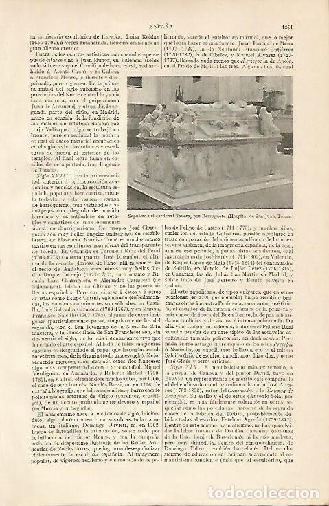 Otros art&iacute;culos de coleccionismo en papel: LAMINA ESPASA 10384: Sepulcro del Cardenal Tavera en Toledo - Varios