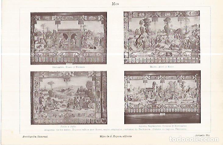 Otros art&iacute;culos de coleccionismo en papel: LAMINA ESPASA 17856: Alegorias de los meses - Varios