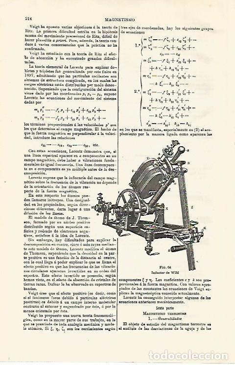 Otros art&iacute;culos de coleccionismo en papel: LAMINA ESPASA 21085: Inductor de Wild - Varios