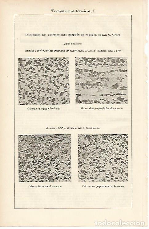 Otros art&iacute;culos de coleccionismo en papel: LAMINA ESPASA 11174: influencia del enfriamiento despues de recocer segun Grard - Varios