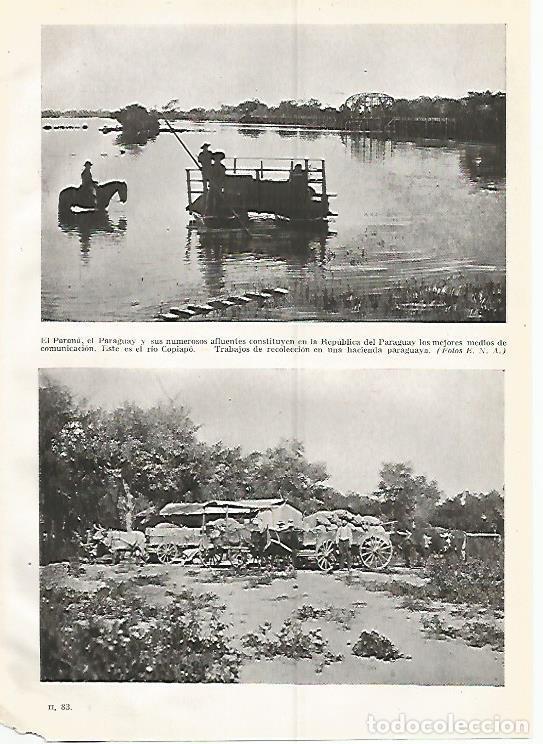 Sammelleidenschaft Andere Papierartikel: LAMINA GEOGRAFIA 0306: Rio Copiapo y hacienda de Paraguay - Ricardo Beltran y Vicente Vera