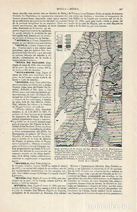 Otros art&iacute;culos de coleccionismo en papel: LAMINA ESPASA 17665: Mapa geologico del Mar Muerto - Varios