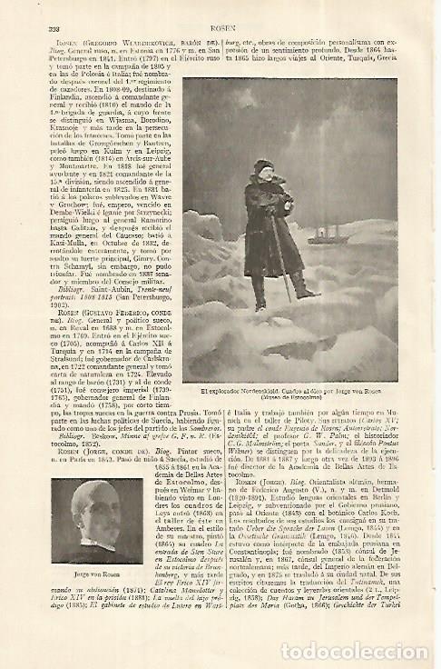Otros art&iacute;culos de coleccionismo en papel: LAMINA ESPASA 19263: El explorador Nordenskiold - Varios