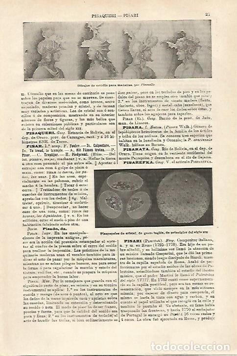 Otros art&iacute;culos de coleccionismo en papel: LAMINA ESPASA 27073: Dibujos de estudio para medallas por Pisanello - Varios