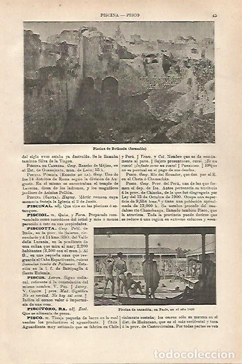 Otros art&iacute;culos de coleccionismo en papel: LAMINA ESPASA 27078: Piscina de Bethenda Jerusalen - Varios