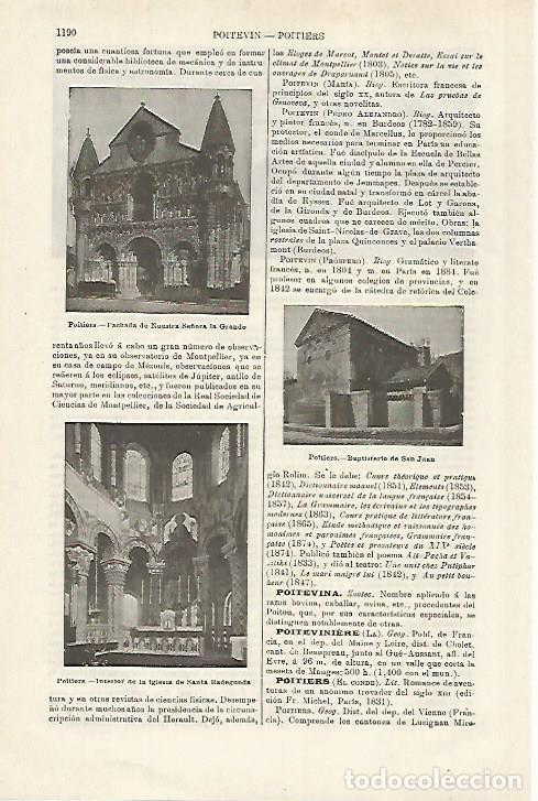 Otros art&iacute;culos de coleccionismo en papel: LAMINA ESPASA 27197: Iglesias de Poitiers - Varios