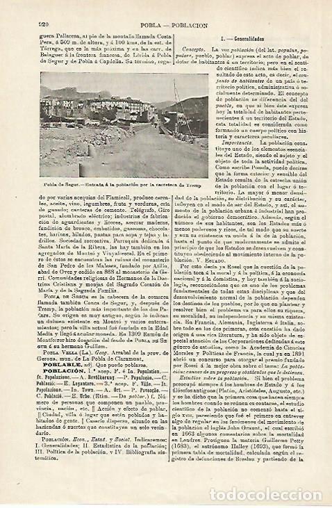 Otros art&iacute;culos de coleccionismo en papel: LAMINA ESPASA 27175: Entrada a Pobla de Segur Lerida - Varios