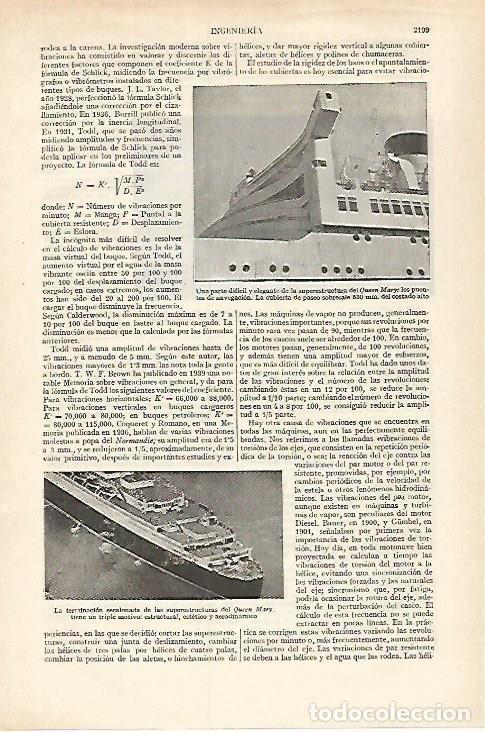 Otros art&iacute;culos de coleccionismo en papel: LAMINA ESPASA 27371: El Queen Mary - Varios