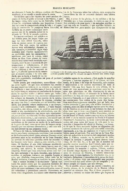 Otros art&iacute;culos de coleccionismo en papel: LAMINA ESPASA 27393: Fragata Herzogin Cecilie - Varios