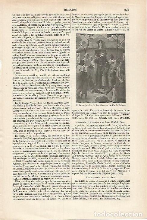 Otros art&iacute;culos de coleccionismo en papel: LAMINA ESPASA 27404: El Beato Justino de Jacobis - Varios