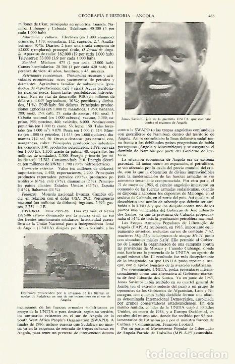 Otros art&iacute;culos de coleccionismo en papel: LAMINA ESPASA 27448: Jona Savimbi jefe de la guerrilla UNITA - Varios