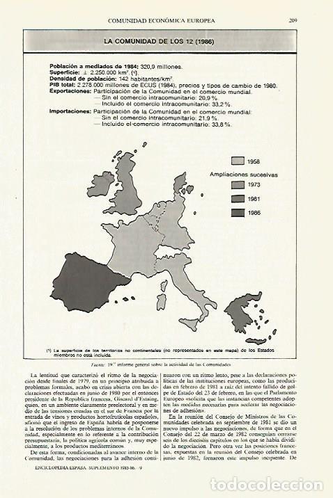 Otros art&iacute;culos de coleccionismo en papel: LAMINA ESPASA 27434: Mapa de la Comunidad Europea de los 12 en 1986 - Varios