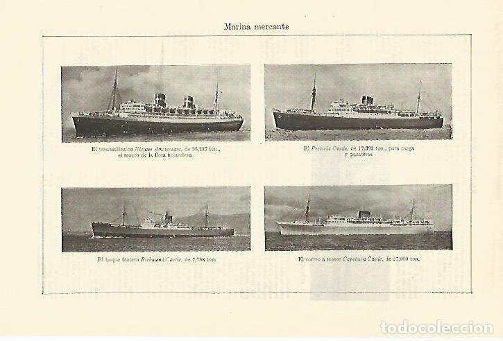 Otros art&iacute;culos de coleccionismo en papel: LAMINA ESPASA 27385: Barcos mercantes - Varios
