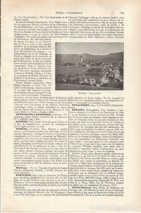 Otros art&iacute;culos de coleccionismo en papel: LAMINA ESPASA 34241: Vista de Speicher, Alemania - Varios