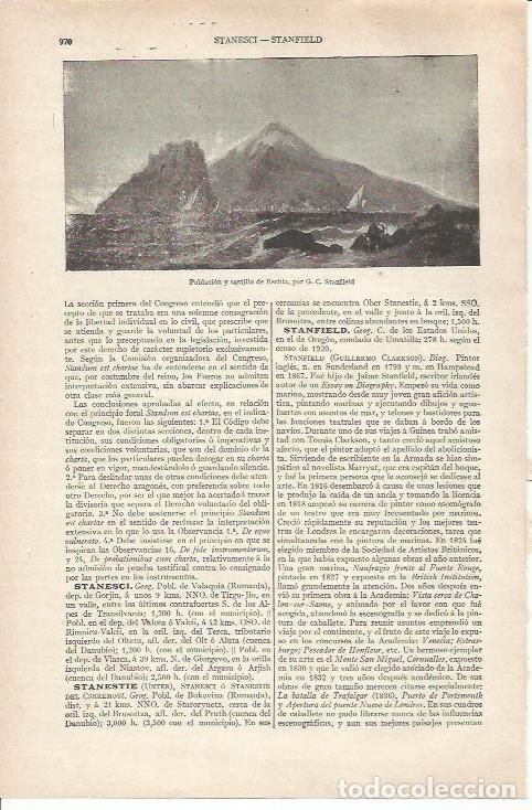 Otros art&iacute;culos de coleccionismo en papel: LAMINA ESPASA 34268: Castillo de Eschia, por Stanfield - Varios