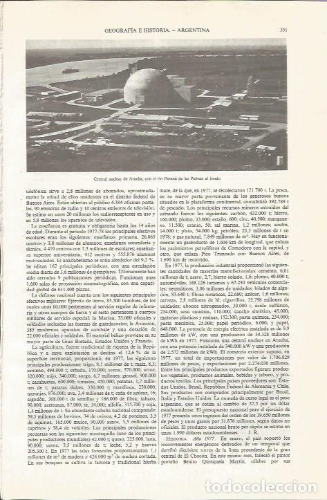 Otros art&iacute;culos de coleccionismo en papel: LAMINA ESPASA 34014: Central nuclear de Atucha, Argentina - Varios