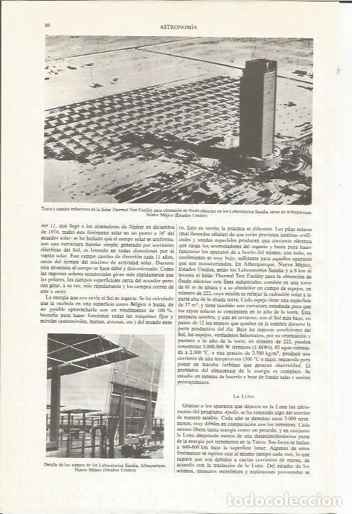 Otros art&iacute;culos de coleccionismo en papel: LAMINA ESPASA 33994: Torre de la Solar Thermal Test Facility en Nuevo Mejico - Varios