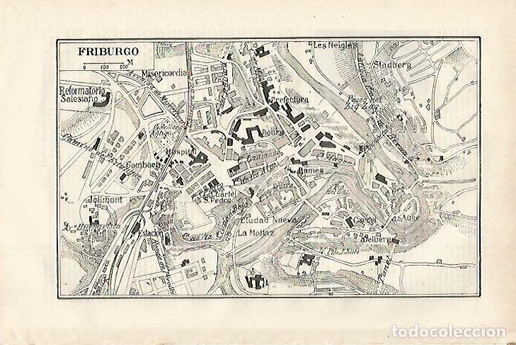 Otros art&iacute;culos de coleccionismo en papel: LAMINA ESPASA 27517: Plano de Friburgo Alemania - Varios