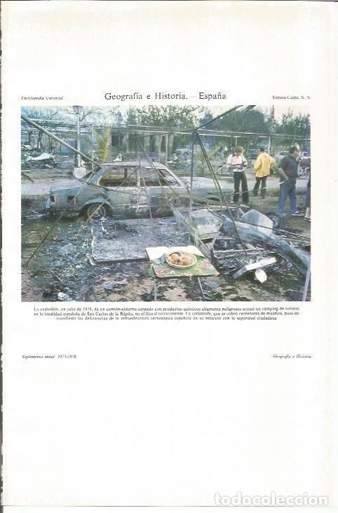 Otros art&iacute;culos de coleccionismo en papel: LAMINA ESPASA 34040: Explosiion en julio de 1978 en Sant Carles de la Rapita - Varios