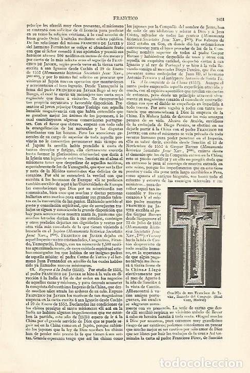 Otros art&iacute;culos de coleccionismo en papel: LAMINA ESPASA 27482: Crucifijo de San Francisco de Javier - Varios