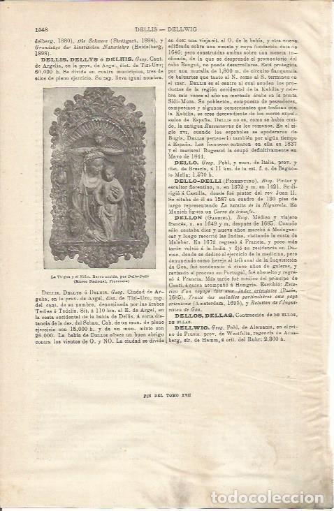 Otros art&iacute;culos de coleccionismo en papel: LAMINA ESPASA 33974: La Virgen y el Ni&ntilde;o, por Dallo Delli - Varios
