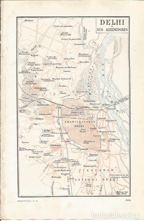 Otros art&iacute;culos de coleccionismo en papel: LAMINA ESPASA 33968: Mapa de Delhi y alrededores - Varios